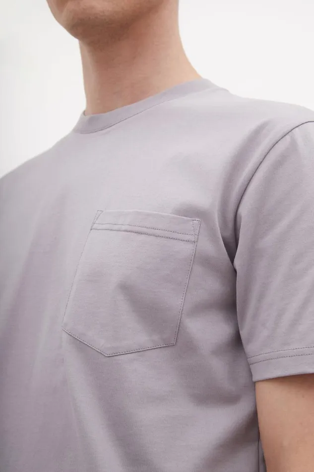Men Norse Projects TShirts Johannes Organic Pocket Tshirt Crocus Purple