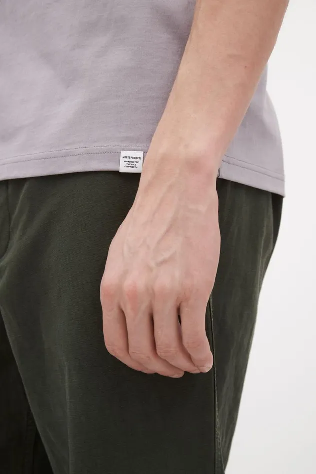 Men Norse Projects TShirts Johannes Organic Pocket Tshirt Crocus Purple