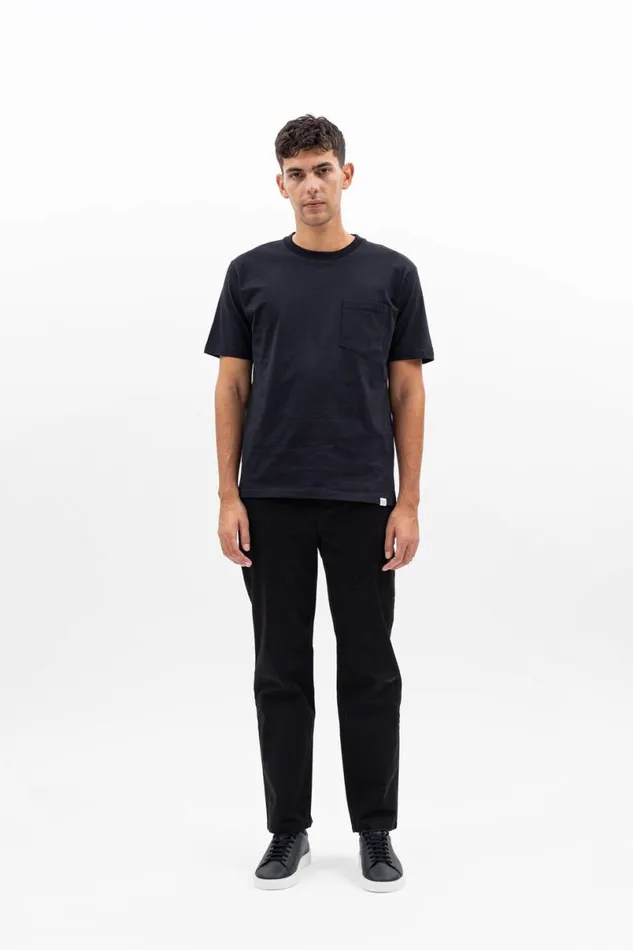 Men Norse Projects TShirts Johannes Standard Pocket SS Dark Navy