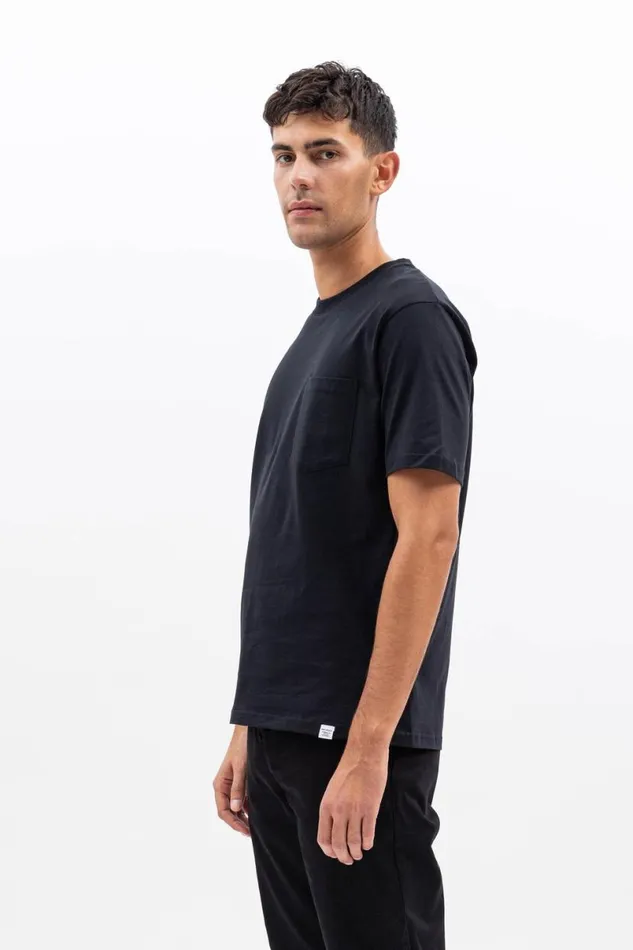 Men Norse Projects TShirts Johannes Standard Pocket SS Dark Navy