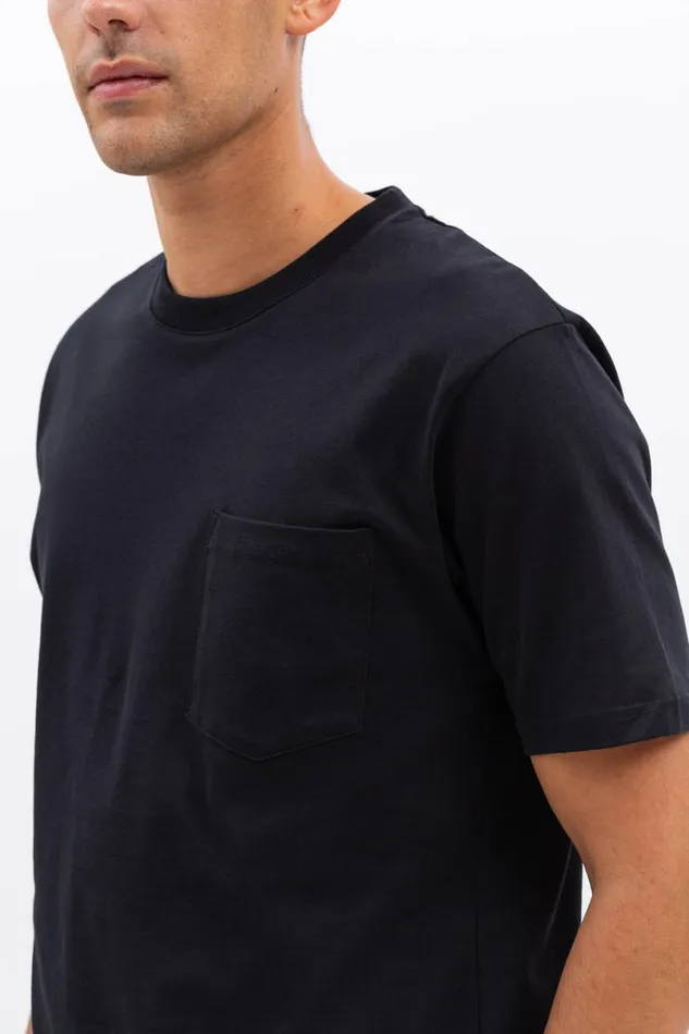 Men Norse Projects TShirts Johannes Standard Pocket SS Dark Navy