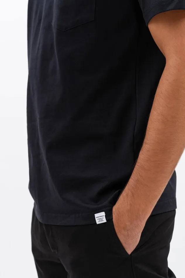 Men Norse Projects TShirts Johannes Standard Pocket SS Dark Navy