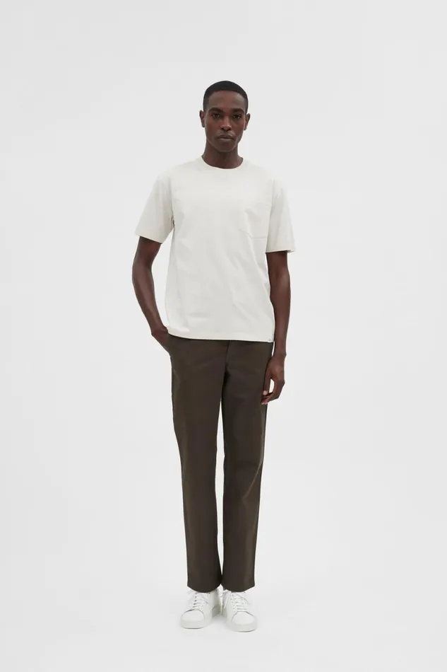 Men Norse Projects TShirts Johannes Standard Pocket SS Lucid White