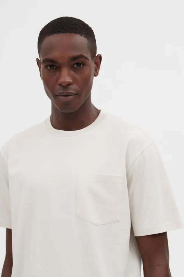 Men Norse Projects TShirts Johannes Standard Pocket SS Lucid White