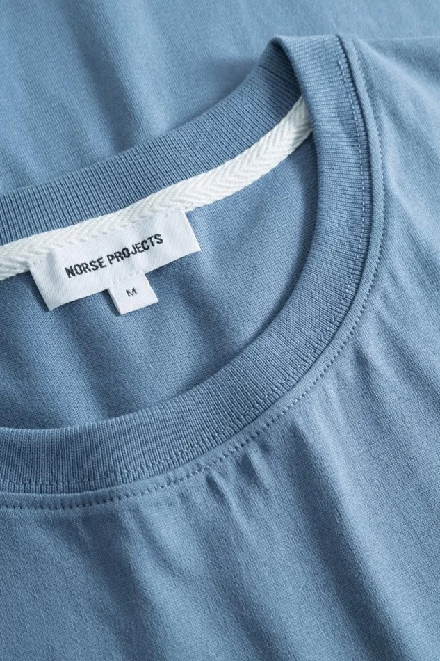 Men Norse Projects TShirts Niels Standard Tshirt Fog Blue