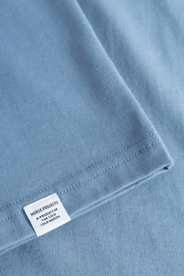 Men Norse Projects TShirts Niels Standard Tshirt Fog Blue