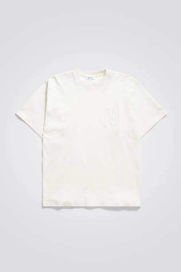 Men Norse Projects TShirts Simon Loose N Logo TShirt Ecru
