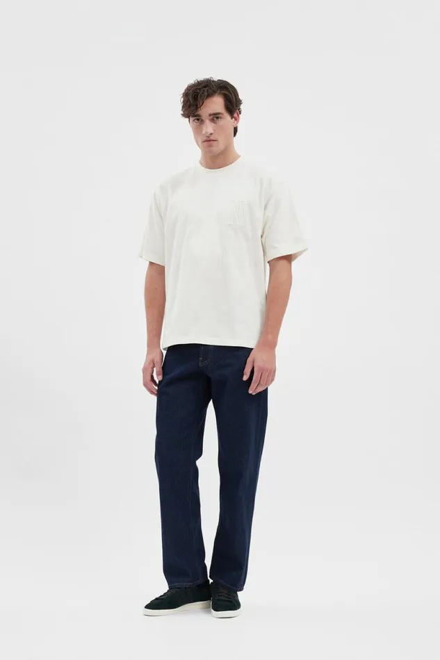 Men Norse Projects TShirts Simon Loose N Logo TShirt Ecru