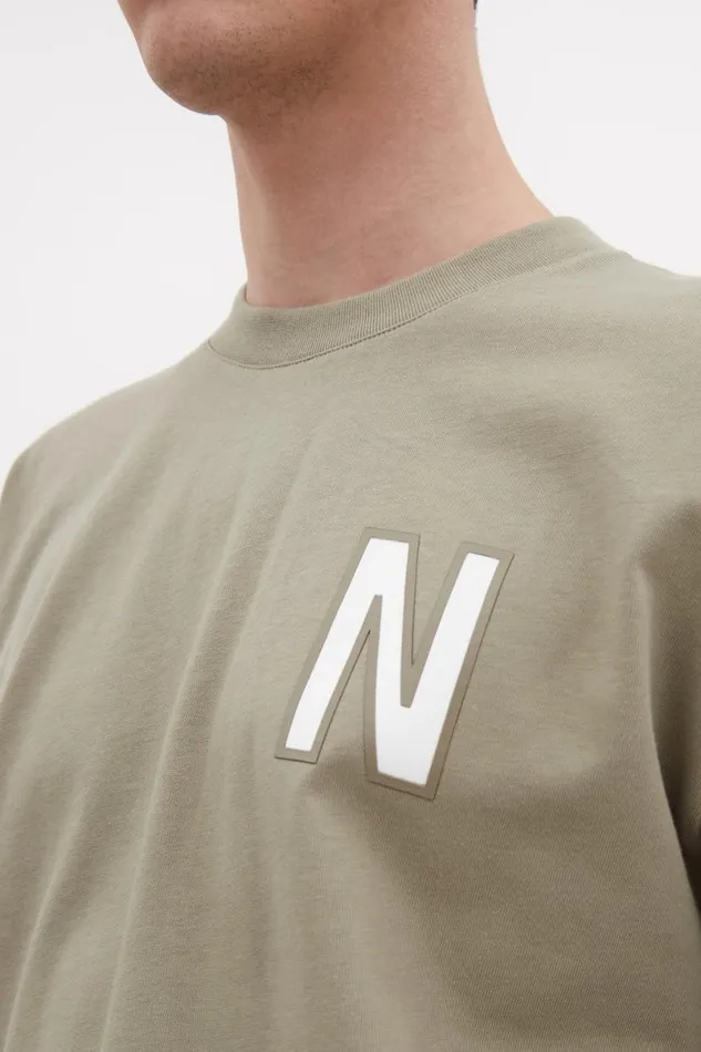 Men Norse Projects TShirts Simon Loose Organic Heavy Jersey Large N TShirt Clay