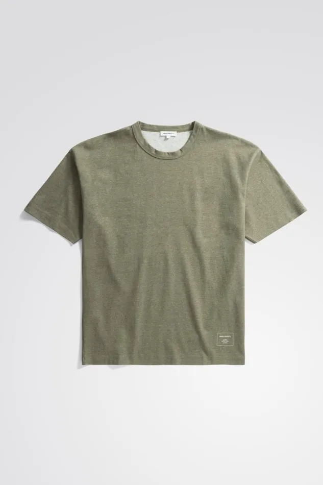 Men Norse Projects TShirts Simon Loose Printed TShirt Sediment Green