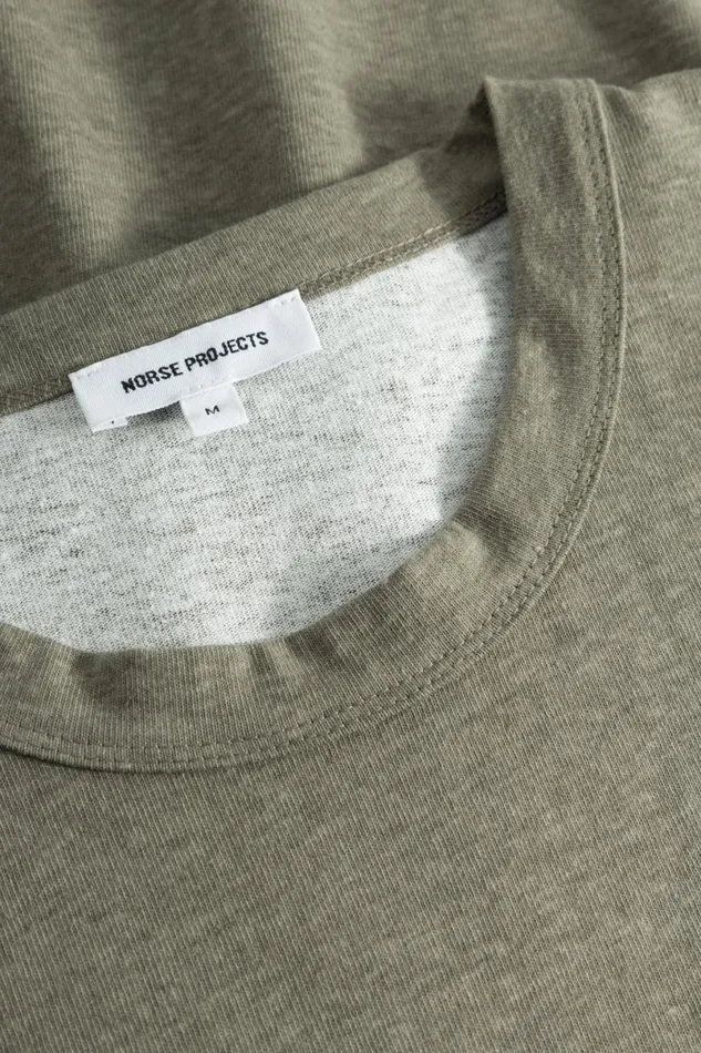 Men Norse Projects TShirts Simon Loose Printed TShirt Sediment Green