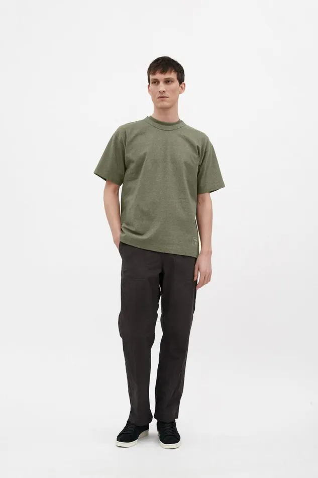 Men Norse Projects TShirts Simon Loose Printed TShirt Sediment Green