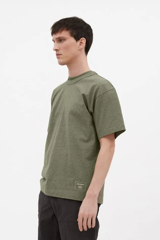 Men Norse Projects TShirts Simon Loose Printed TShirt Sediment Green