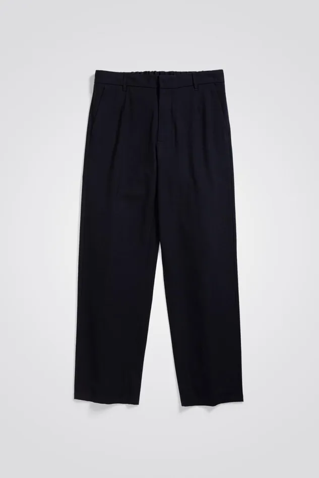 Men Norse Projects Trousers Aaren Cordura Tech Wool Trouser Dark Navy