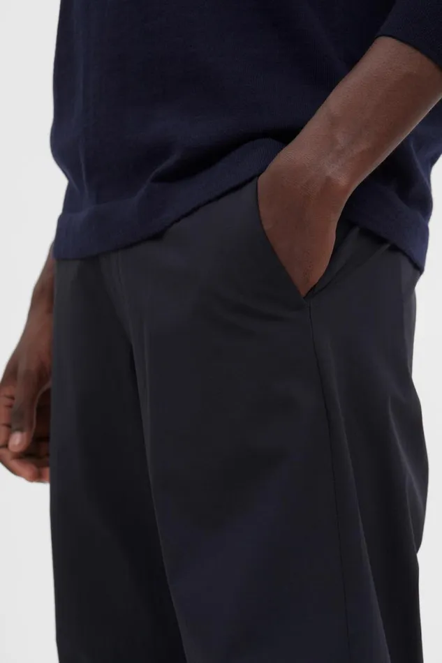 Men Norse Projects Trousers Aaren Travel Light Dark Navy
