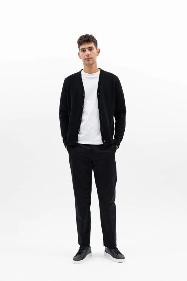 Men Norse Projects Trousers Andersen Gabardine Chino Black