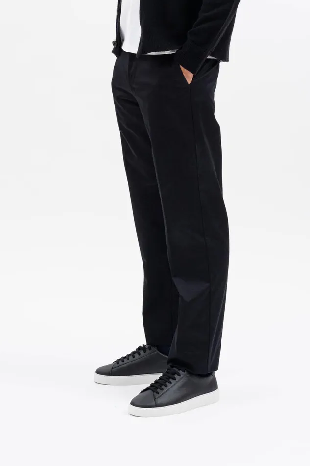 Men Norse Projects Trousers Andersen Gabardine Chino Black