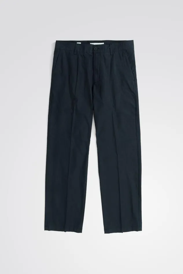 Men Norse Projects Trousers Andersen Regular Typewriter Flat Front Trouser Dark Navy