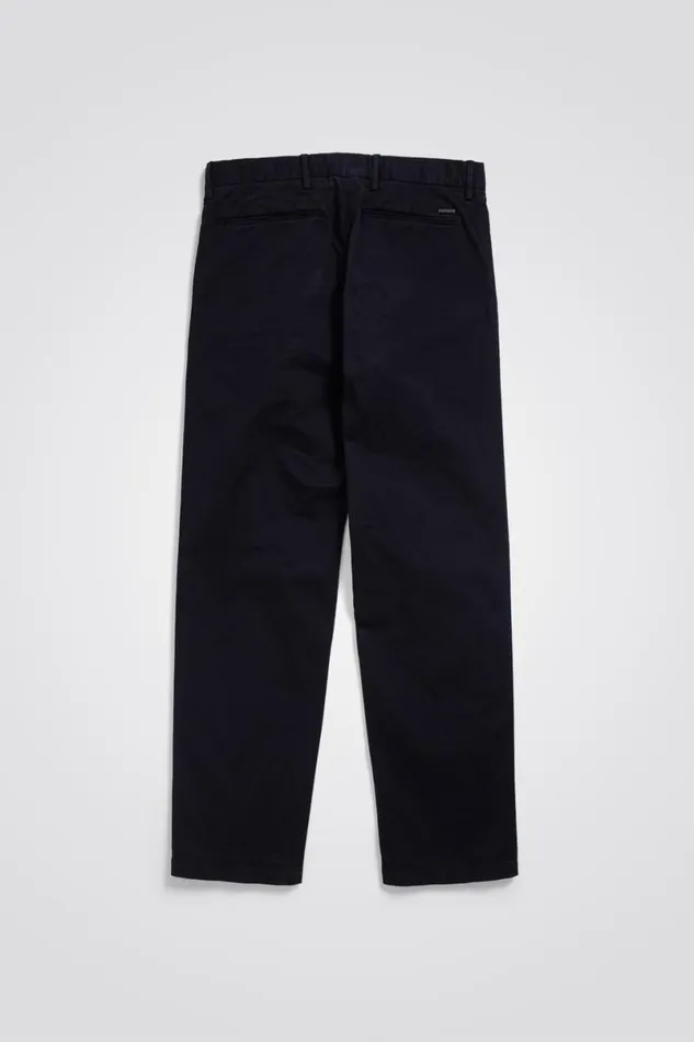 Men Norse Projects Trousers Aros Regular Italian Brushed Twill Chino Dark Navy