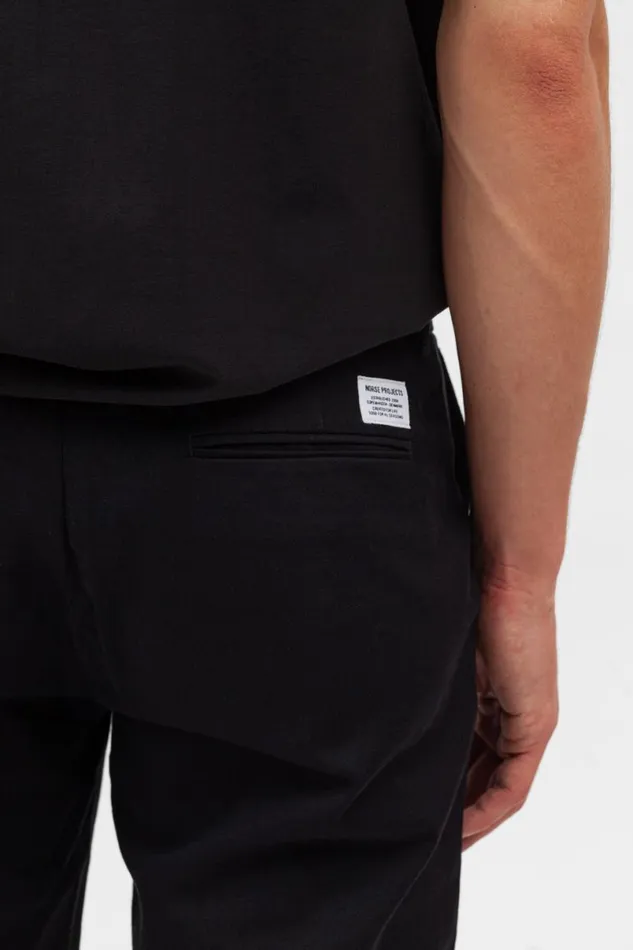 Men Norse Projects Trousers Aros Regular Light Stretch Chino Black