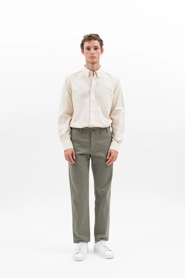 Men Norse Projects Trousers Aros Regular Light Stretch Chino Dried Sage Green