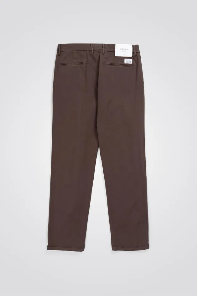 Men Norse Projects Trousers Aros Regular Light Stretch Chino Heathland Brown