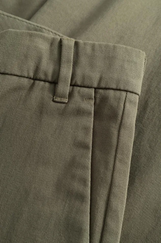 Men Norse Projects Trousers Aros Regular Light Stretch Chino Sediment Green