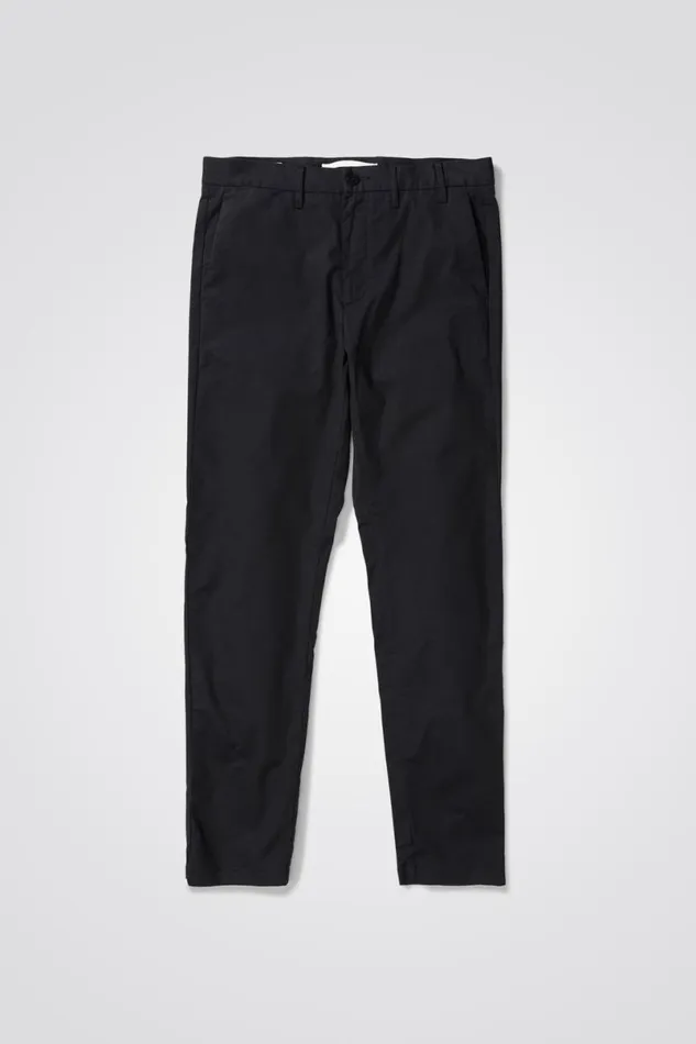 Men Norse Projects Trousers Aros Slim Light Stretch Chino Black