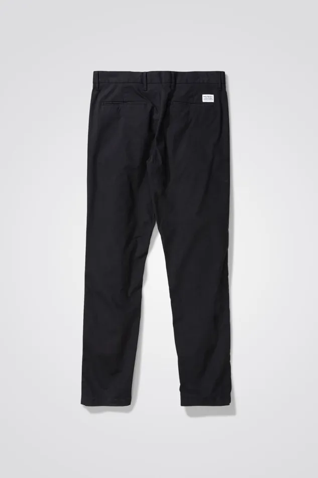 Men Norse Projects Trousers Aros Slim Light Stretch Chino Black