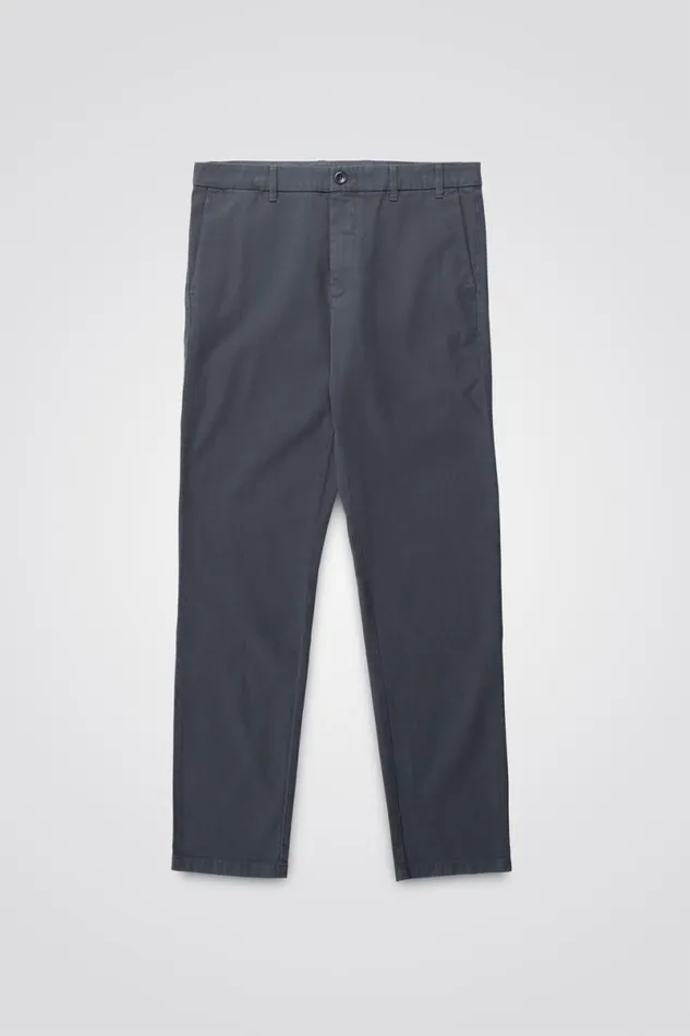 Men Norse Projects Trousers Aros Slim Light Stretch Chino Slate Grey