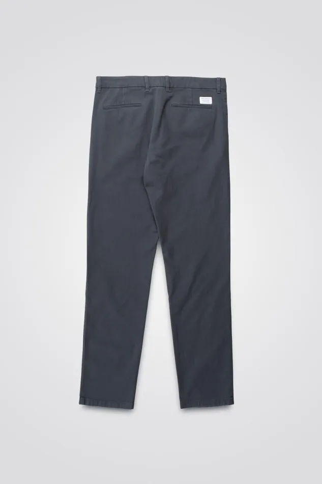 Men Norse Projects Trousers Aros Slim Light Stretch Chino Slate Grey