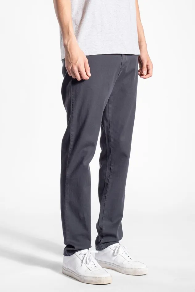 Men Norse Projects Trousers Aros Slim Light Stretch Chino Slate Grey