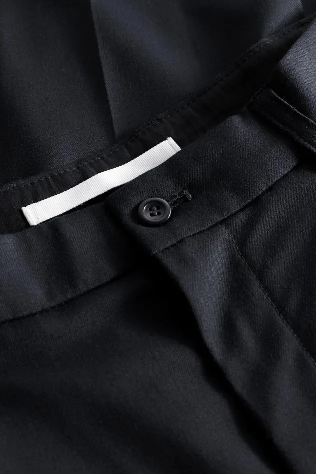 Men Norse Projects Trousers Benn Relaxed Light Wool Pleated Trouser Dark Navy