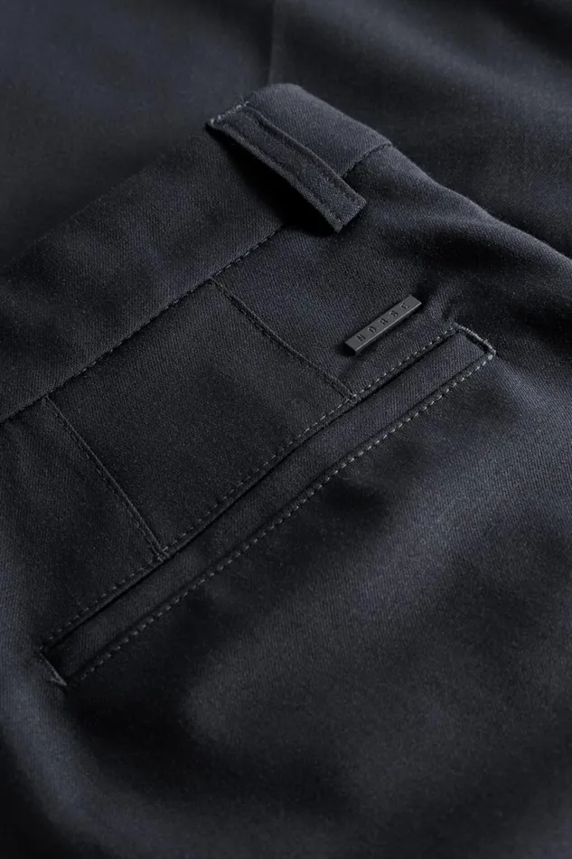 Men Norse Projects Trousers Benn Relaxed Light Wool Pleated Trouser Dark Navy