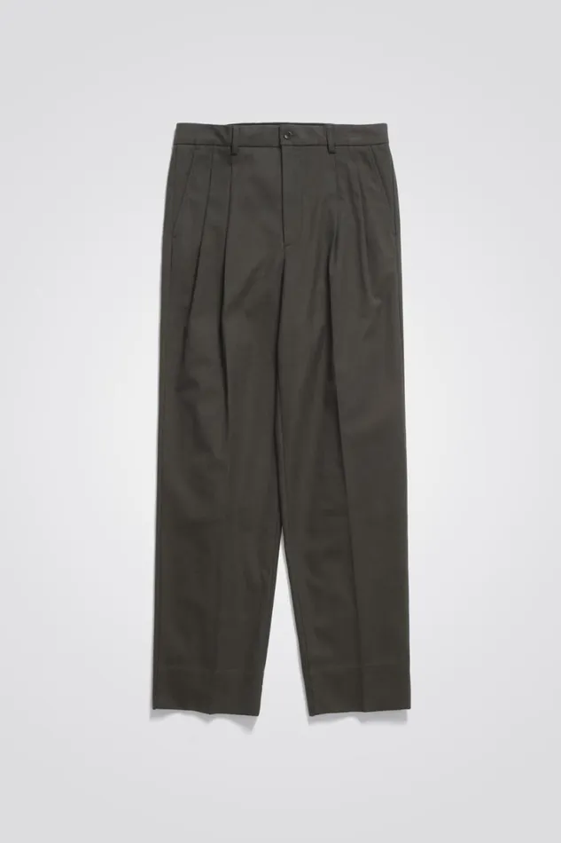 Men Norse Projects Trousers Benn Relaxed Pleated Trouser Beech Green