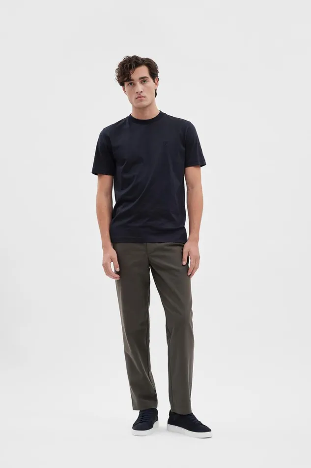 Men Norse Projects Trousers Ezra Cotton Wool Trouser Beech Green