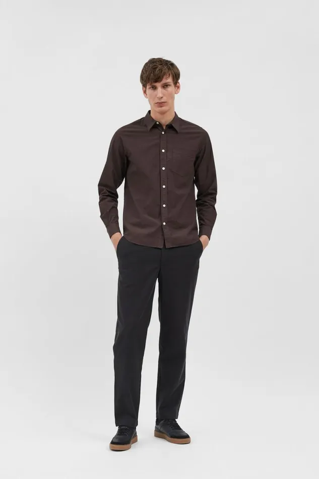 Men Norse Projects Trousers Ezra Cotton Wool Trouser Black