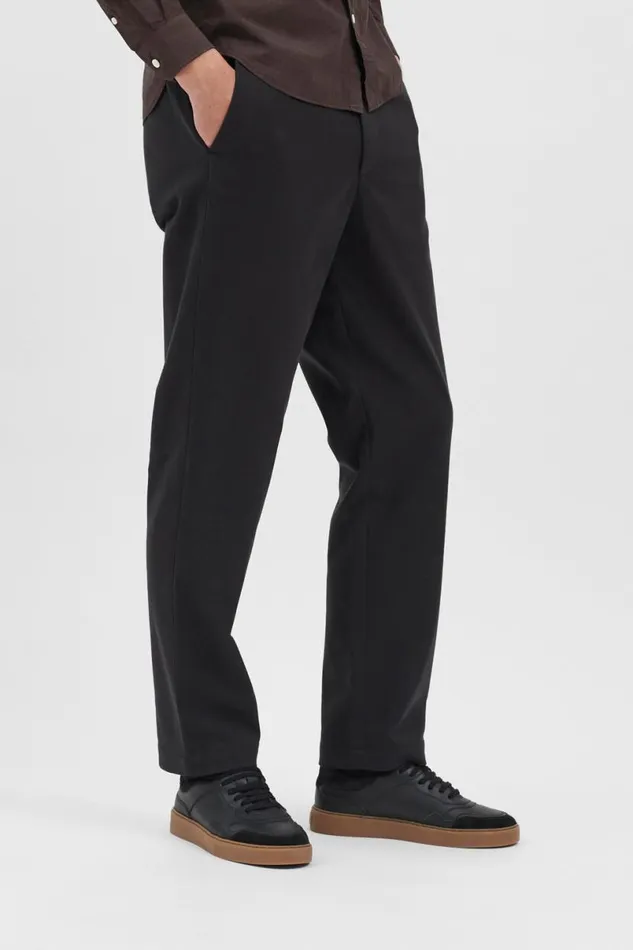 Men Norse Projects Trousers Ezra Cotton Wool Trouser Black