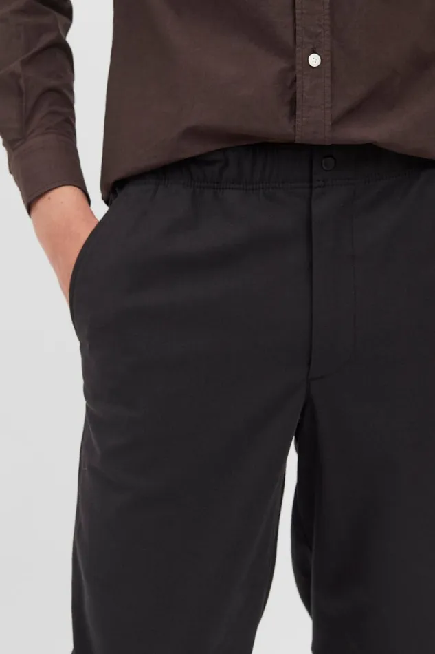 Men Norse Projects Trousers Ezra Cotton Wool Trouser Black
