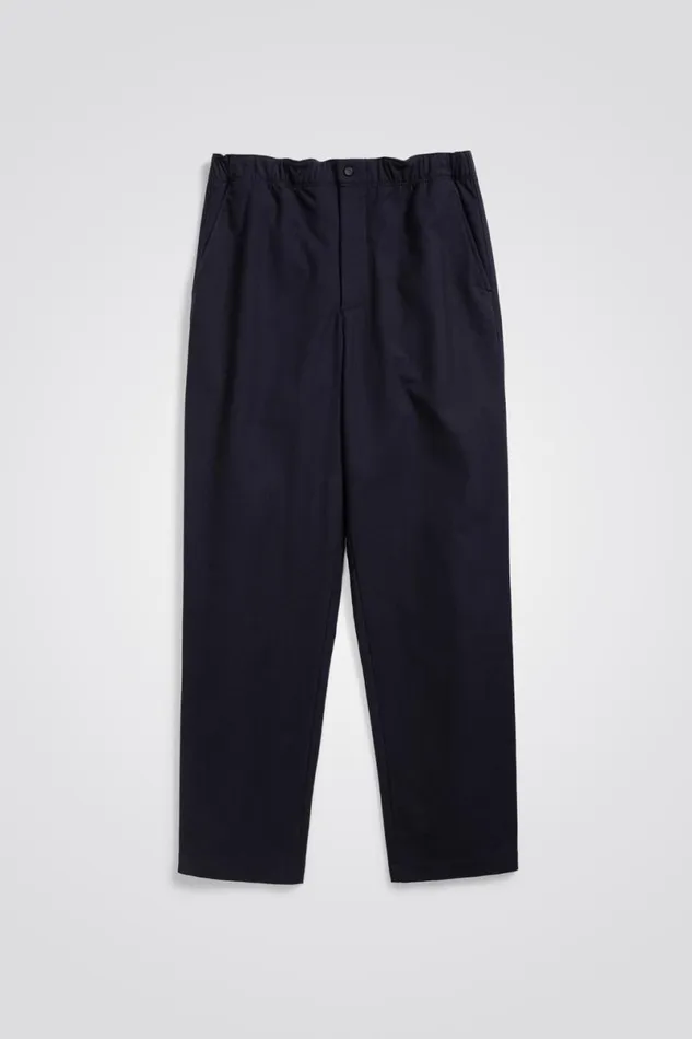 Men Norse Projects Trousers Ezra Cotton Wool Trouser Dark Navy