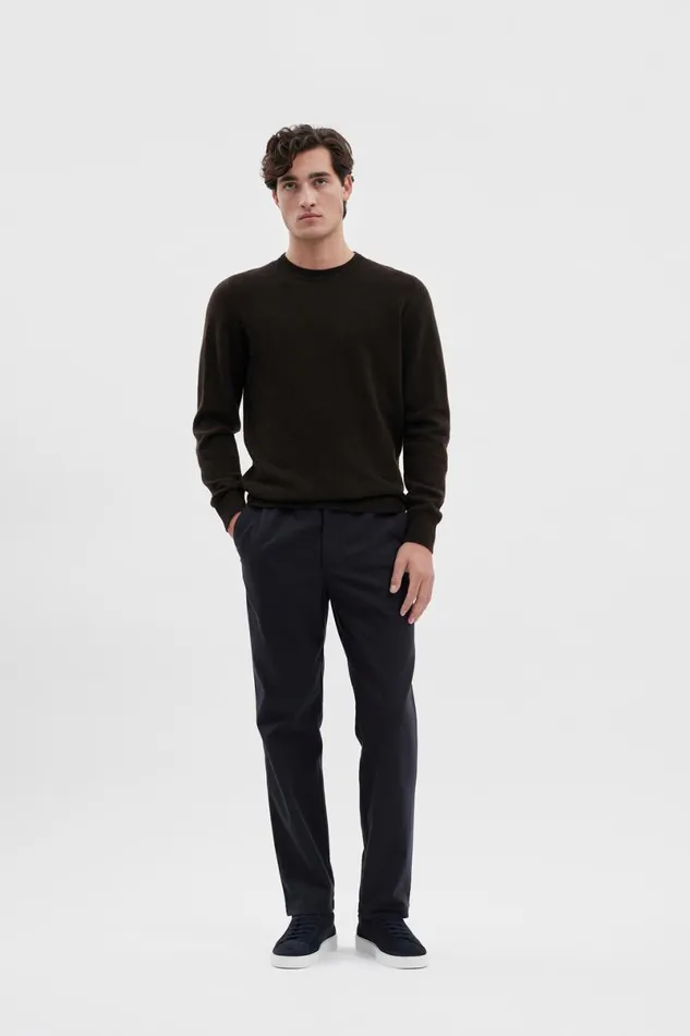 Men Norse Projects Trousers Ezra Cotton Wool Trouser Dark Navy