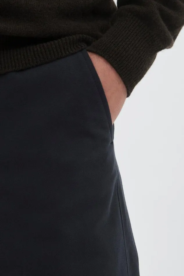 Men Norse Projects Trousers Ezra Cotton Wool Trouser Dark Navy