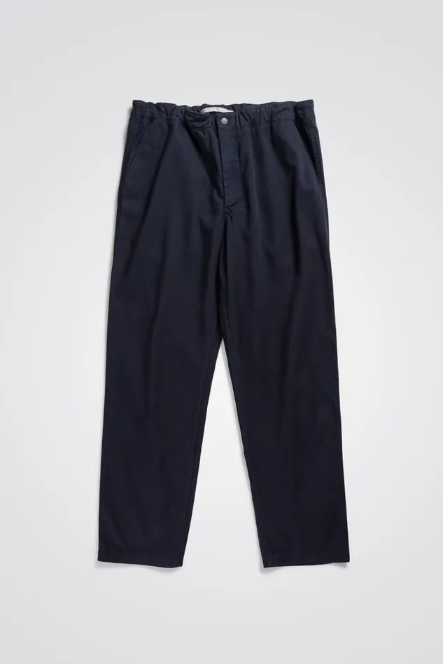 Men Norse Projects Trousers Ezra Light Stretch Dark Navy