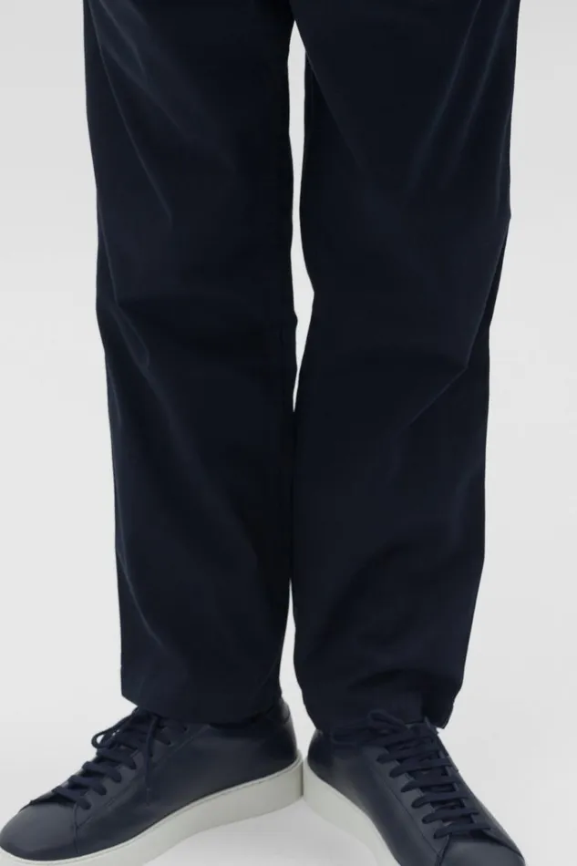Men Norse Projects Trousers Ezra Light Stretch Dark Navy