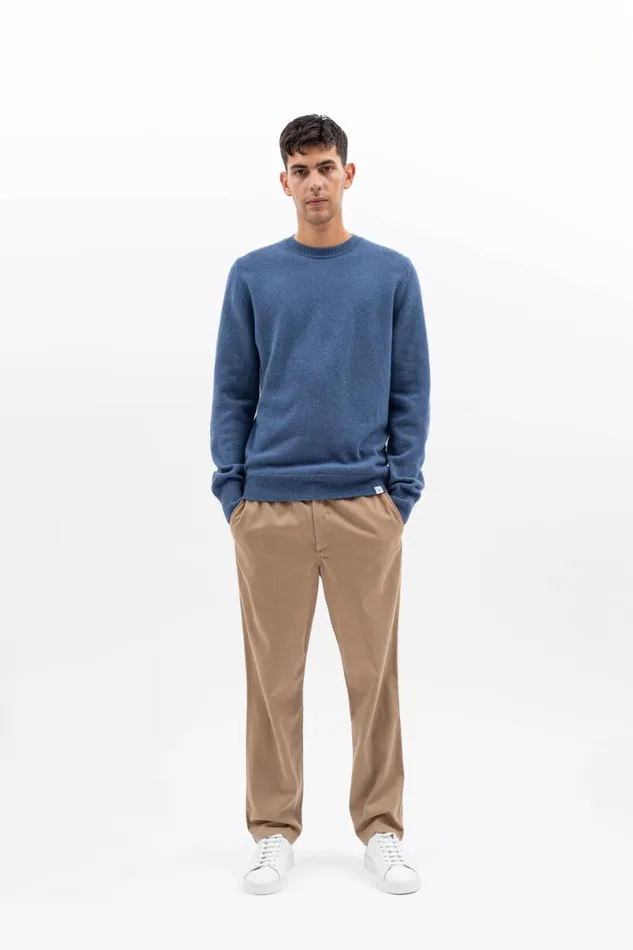 Men Norse Projects Trousers Ezra Light Stretch Utility Khaki