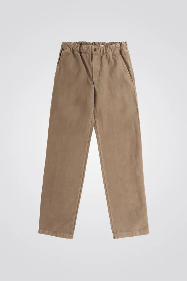 Men Norse Projects Trousers Ezra Relaxed Cotton Linen Trouser Clay