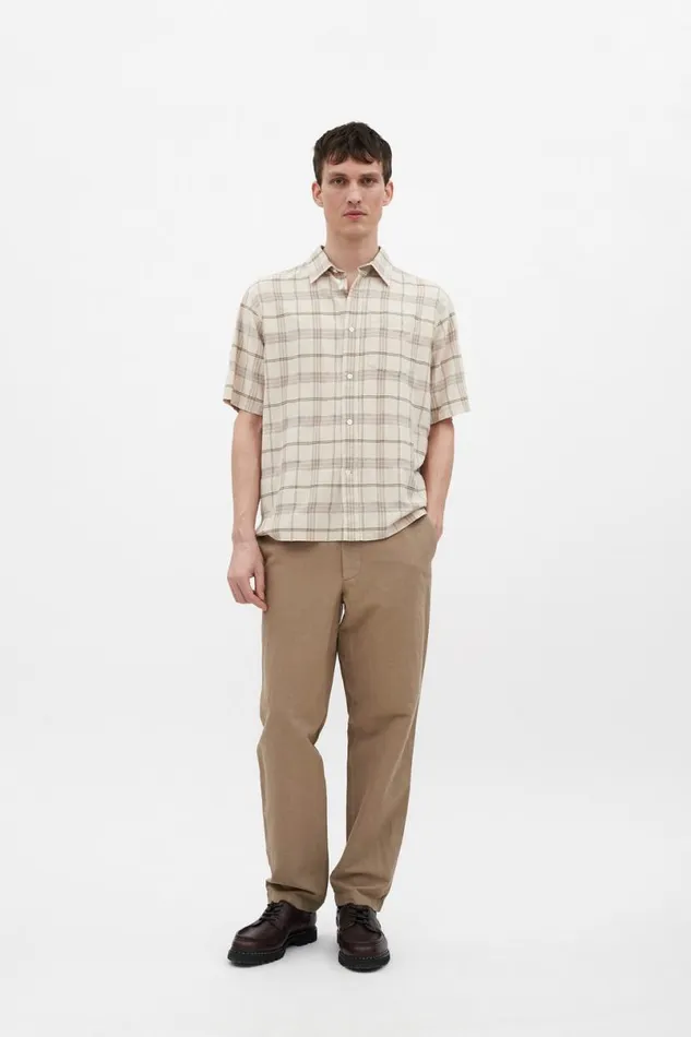 Men Norse Projects Trousers Ezra Relaxed Cotton Linen Trouser Clay