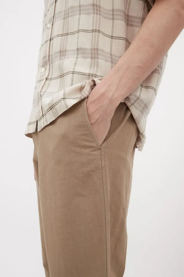 Men Norse Projects Trousers Ezra Relaxed Cotton Linen Trouser Clay