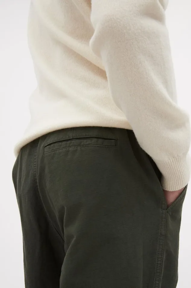 Men Norse Projects Trousers Ezra Relaxed Cotton Linen Trouser Spruce Green