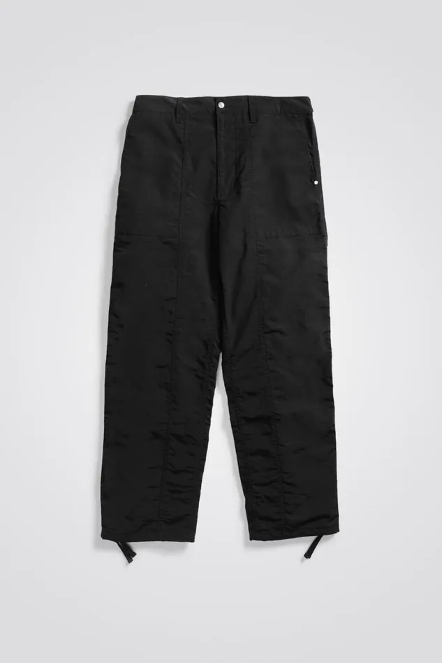 Men Norse Projects Trousers Sigur Waxed Nylon Fatigue Trouser Black